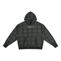 Unisex Plaid Color Block Hoodie